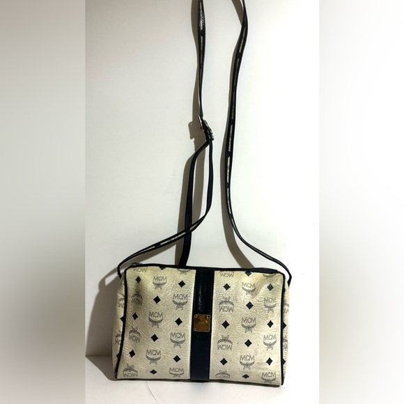 MCM vintage Cream and Black Crossbody Bag - Picture 1 of 15